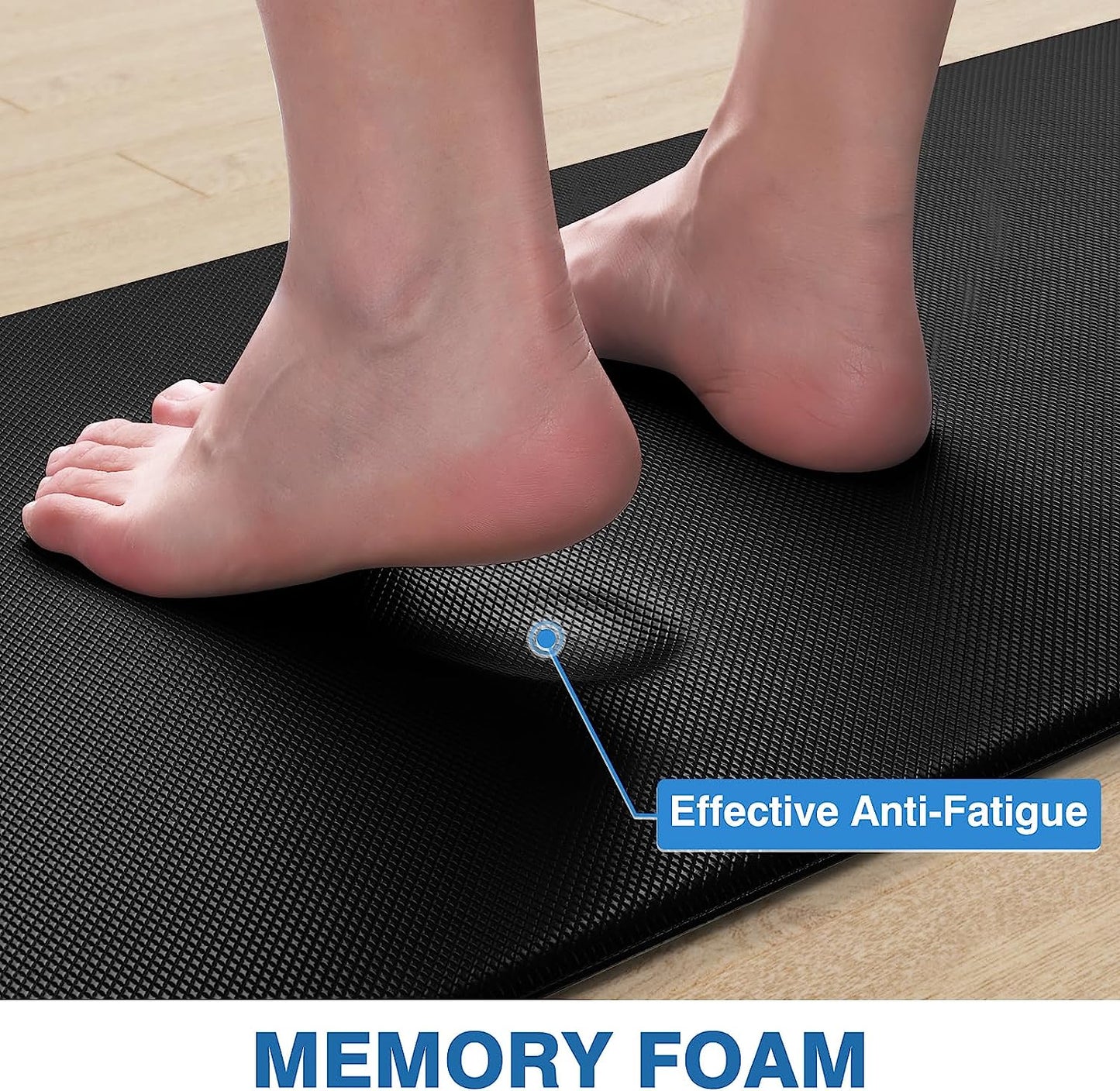 Kitchen Mats, 2PCS Kitchen Rugs, Cushioned anti Fatigue Kitchen Mats for Floor,