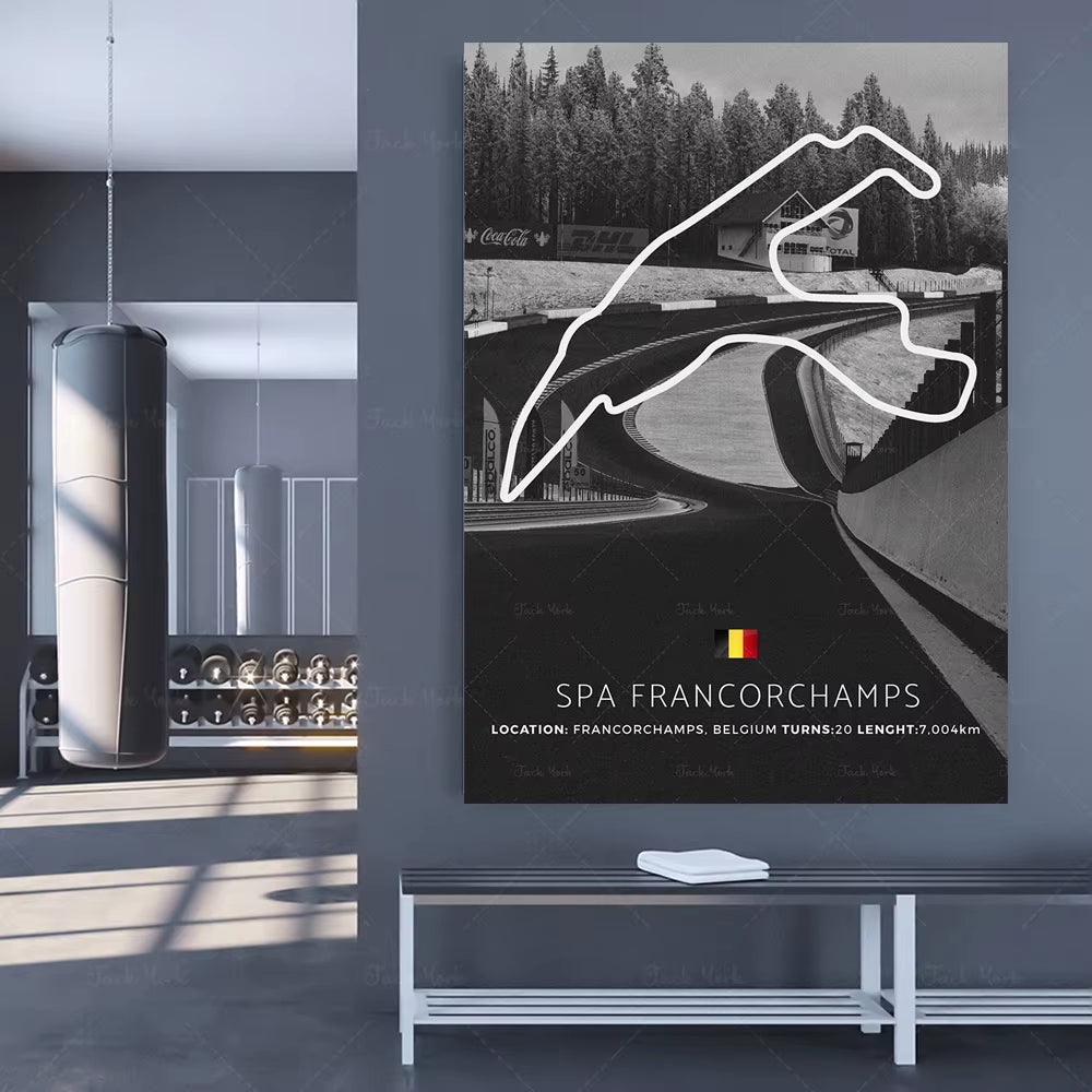 HD Print Modern Spa Francorchamps Modern Poster Painting